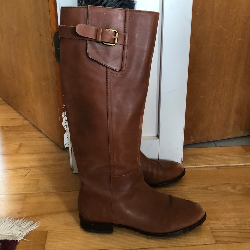 Tan riding boots